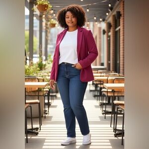 Lane Bryant Magenta Blazer